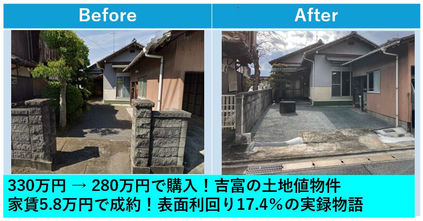 戸建4軒目(吉富) 不動産投資の実録：利回り17.4％を達成した全行程